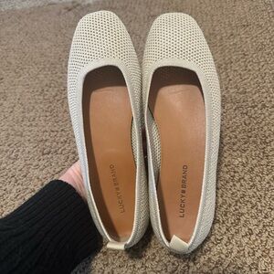 Lucky Brand Daneric Glitter Ballet Flats Sz 8